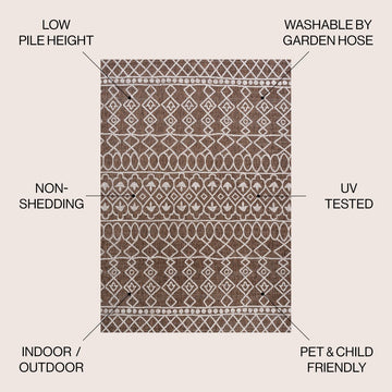 Kafel Tribal Bohemian Indoor/outdoor Area Rug